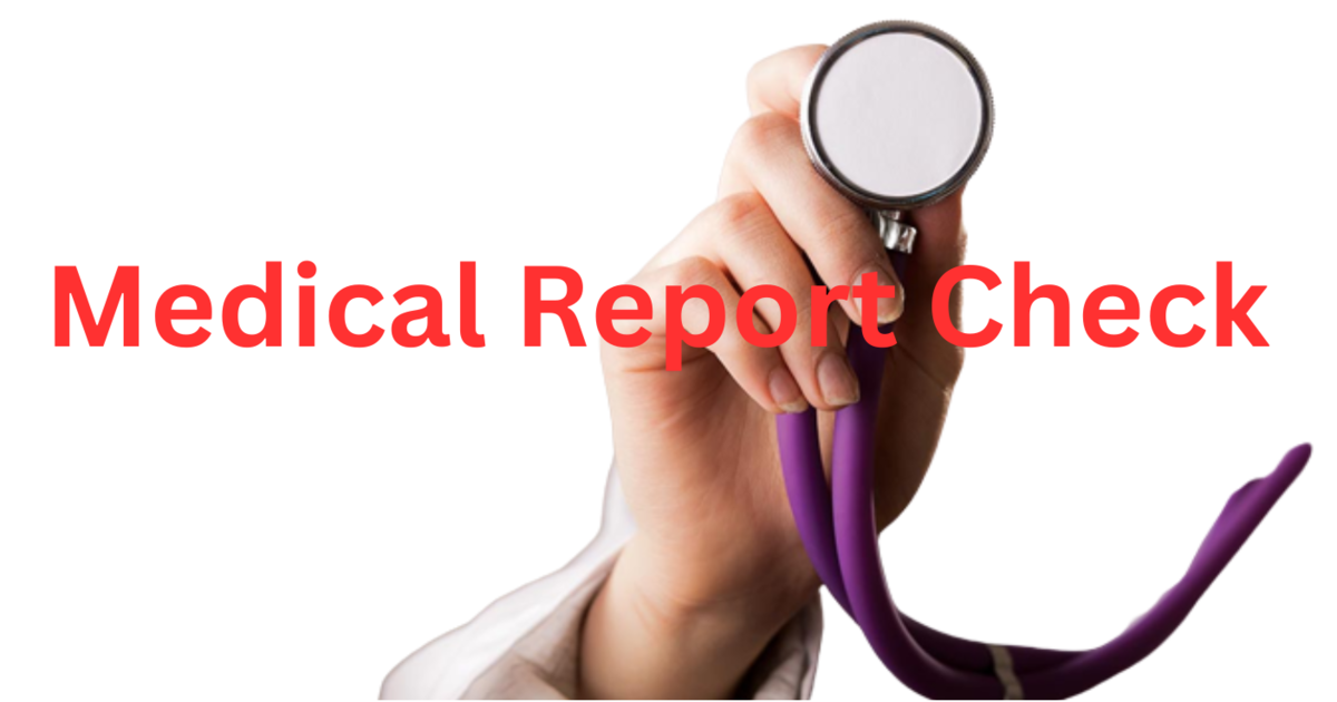 Medical Report Check Online